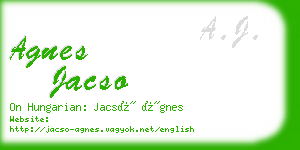 agnes jacso business card